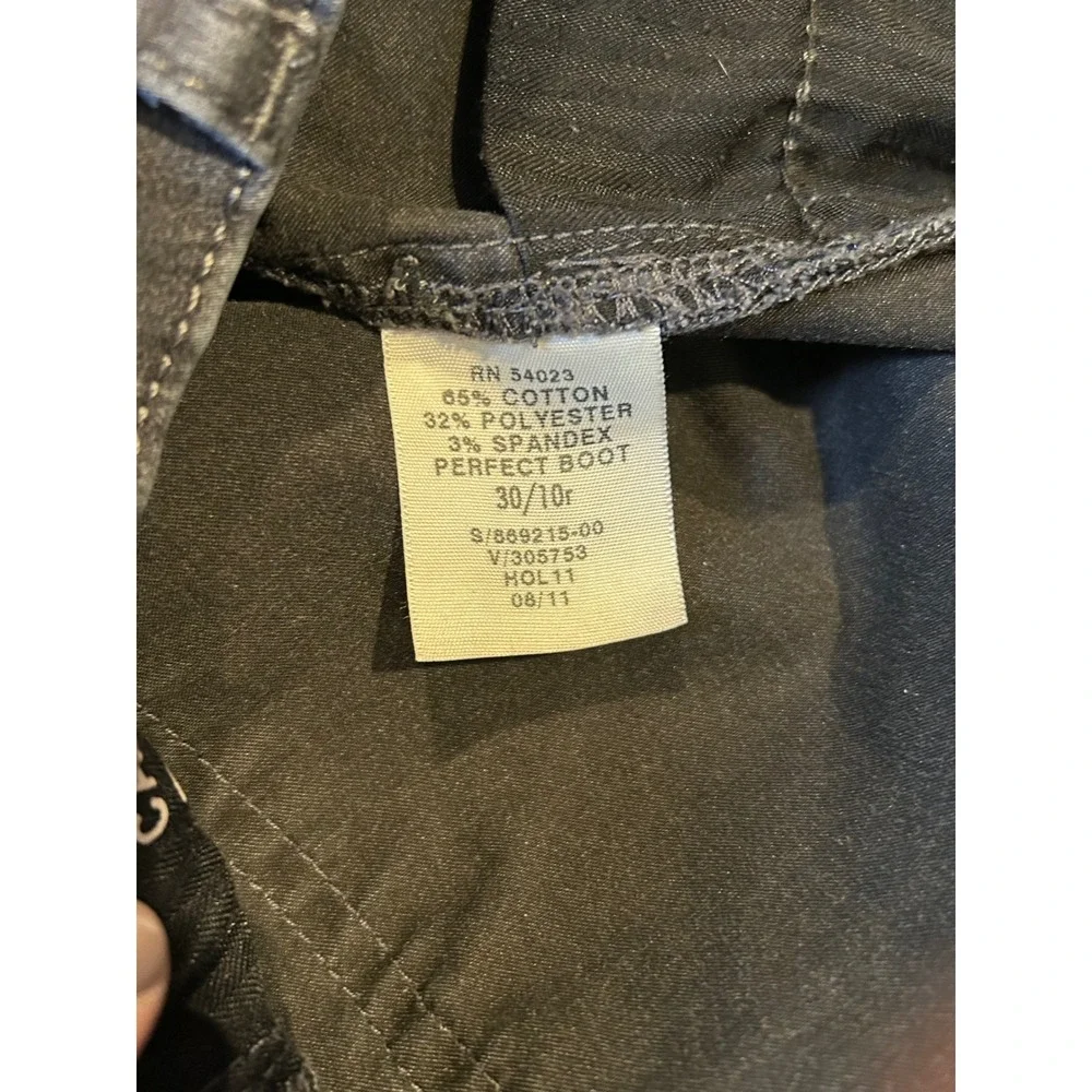 Gap 1969 Perfect Boot Jeans Womens 30/10r Dark Gray Charcoal Stretch Bootcut Y2K